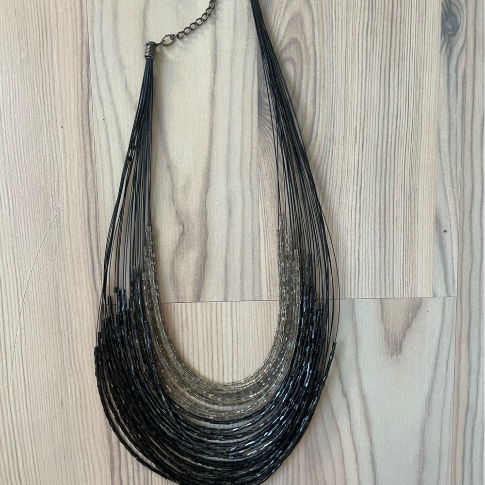 Black and silver necklace